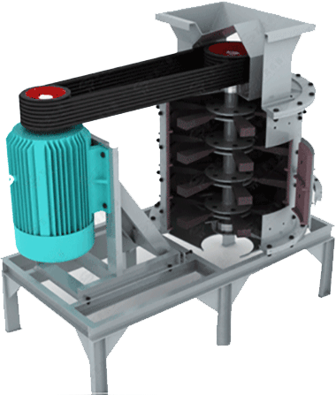 立軸制砂機(jī)工作原理